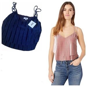Jack By BB Dakota Velvet Layered Cami Cropped Top